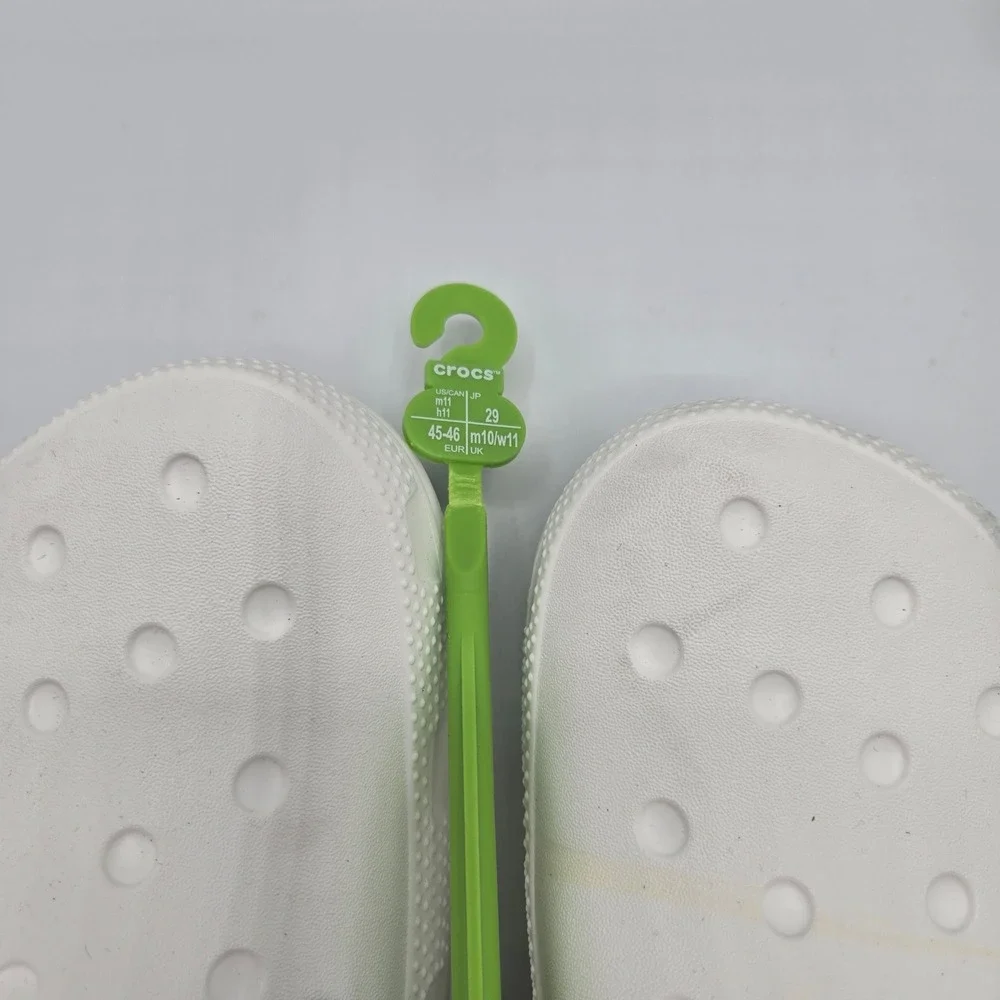 Crocs Classic Work Clog Mens White Slip Resistant Adjustable Strap M11